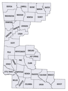 Arkansas Western District map