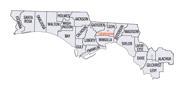 Florida Northern District map