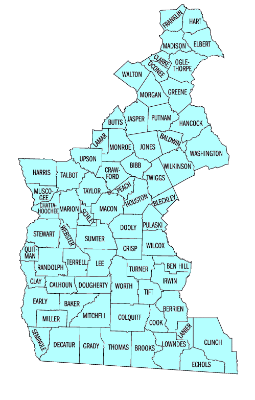 Georgia Middle District map