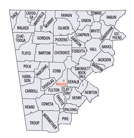 Georgia Northern District map