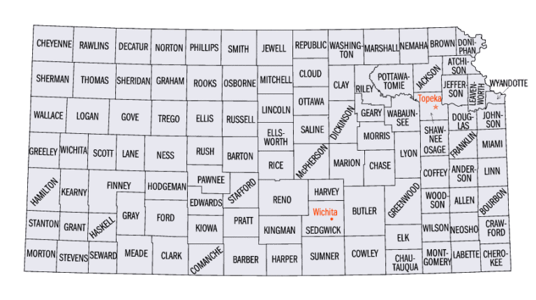 Kansas district map