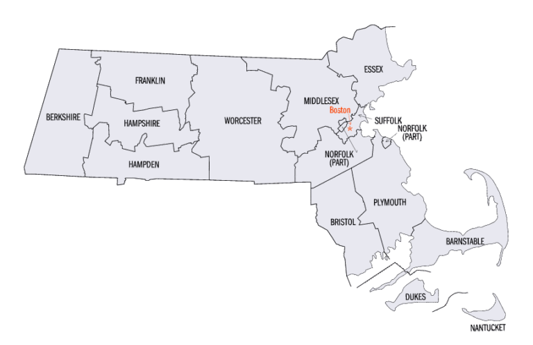 Massachusetts district map