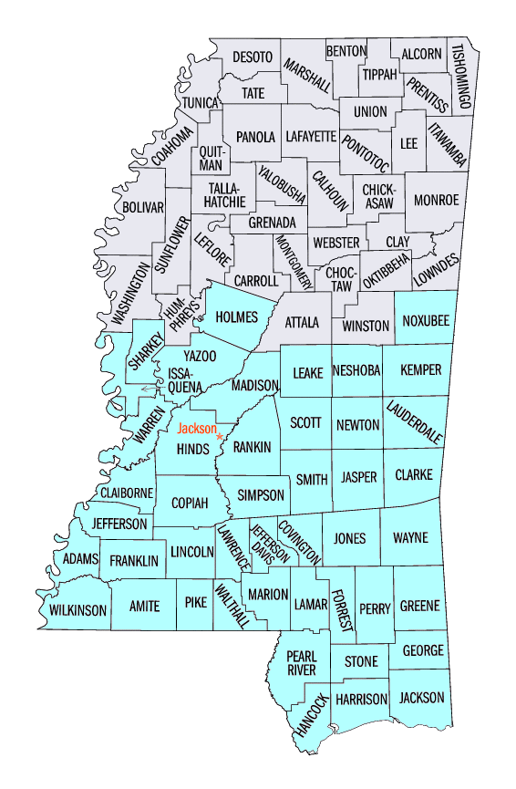 Mississippi district map