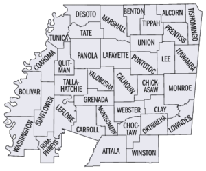 Mississippi Northern District map