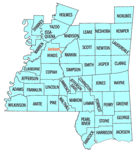 Mississippi Southern District map