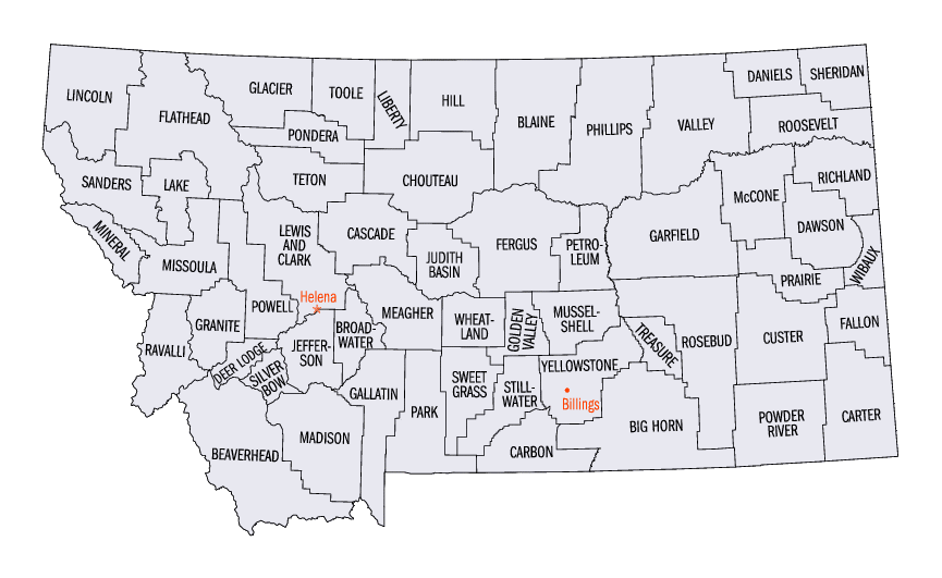 Montana district map