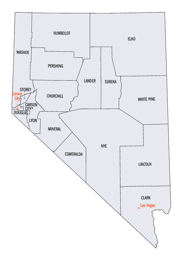 Nevada district map