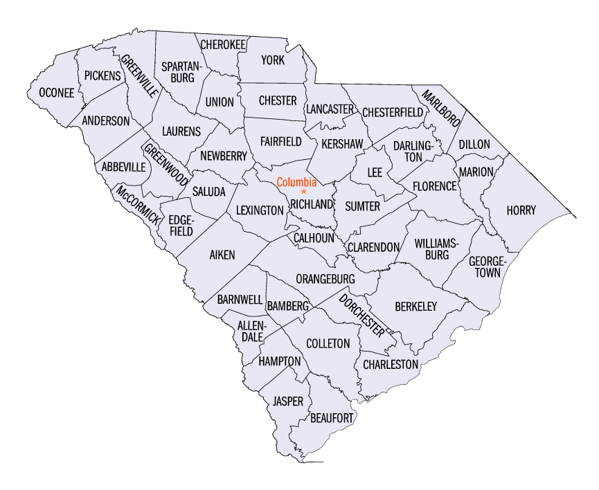 South Carolina district map