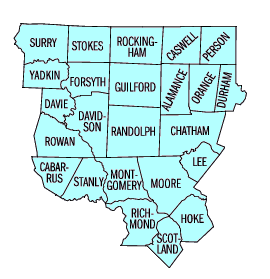 North Carolina Middle District map