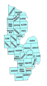 Michigan Eastern District map