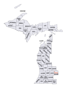 Michigan Western District map