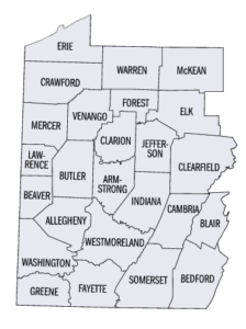 Pennsylvania Western District map