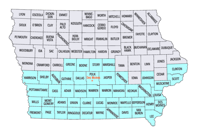 Iowa District Map