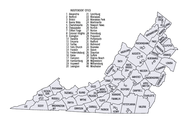 Virginia Western District map