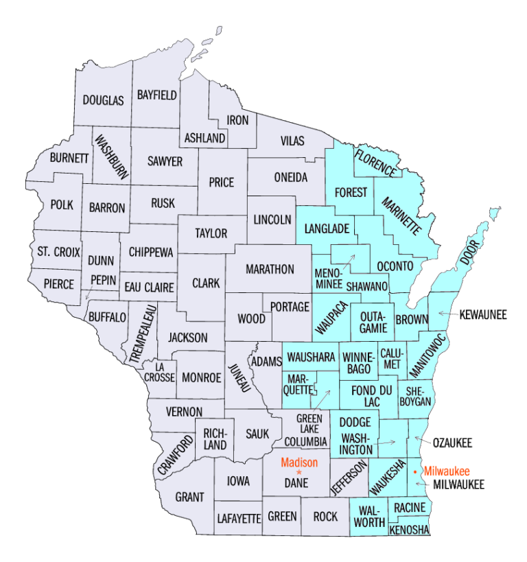 Wisconsin District Map