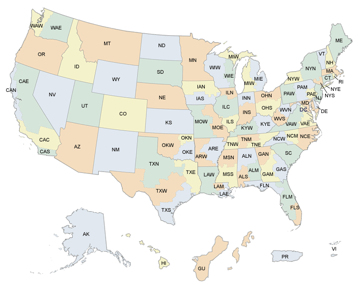 Federal Districts Map