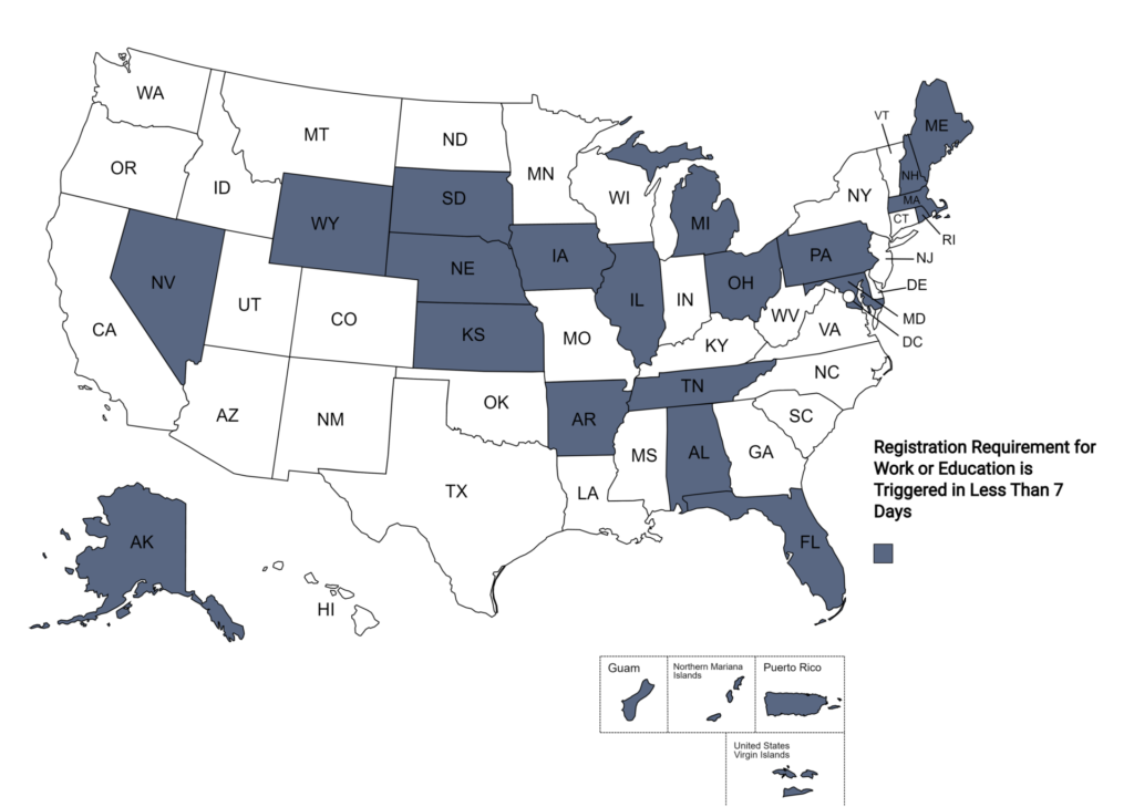 Work or Education Limits Map