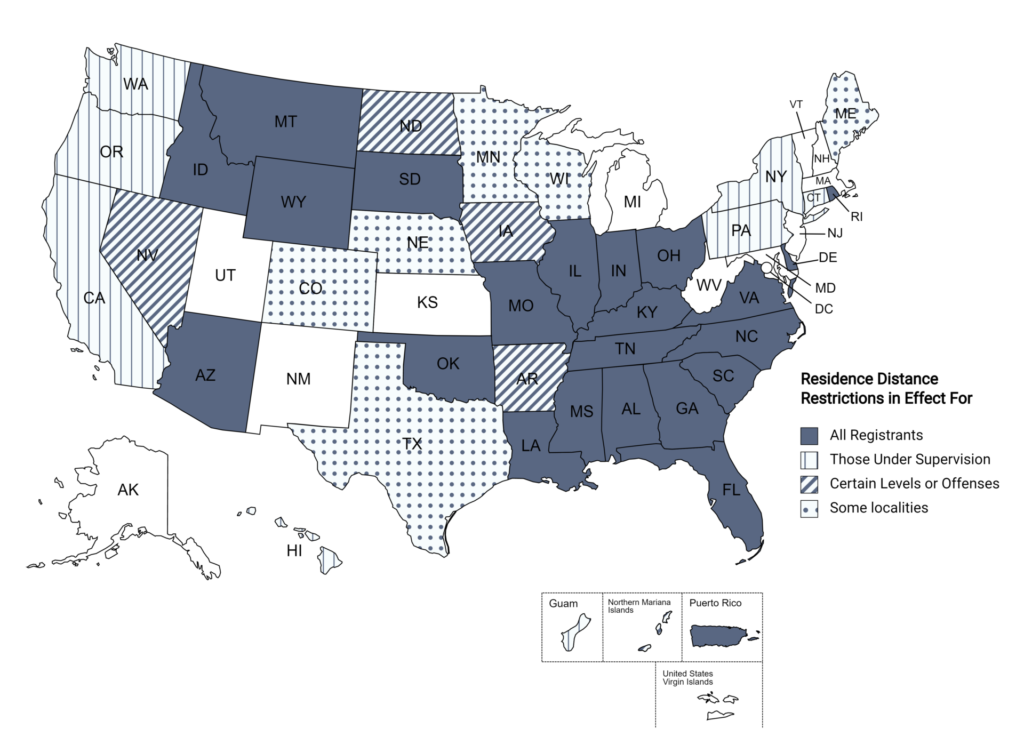 Residence Distance Restrictions Map