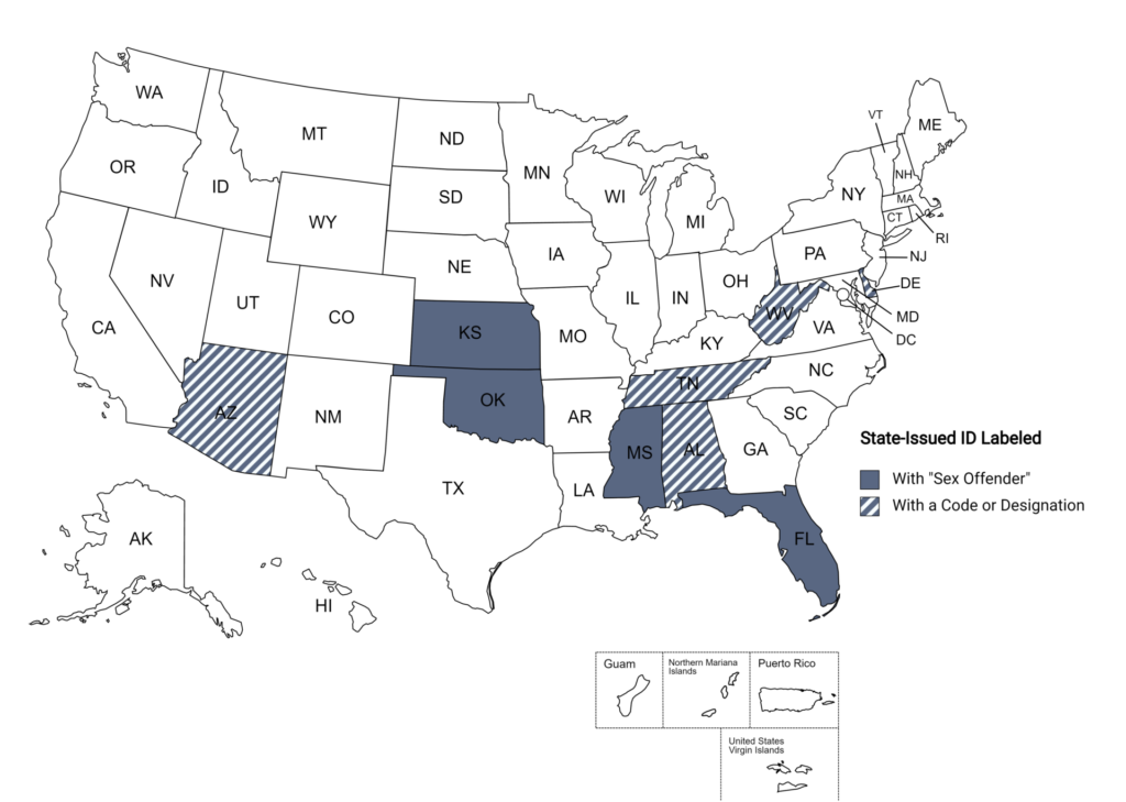 State Issued ID Labeled Map