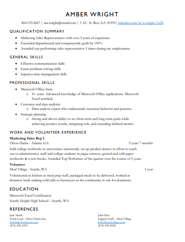 Resume Example